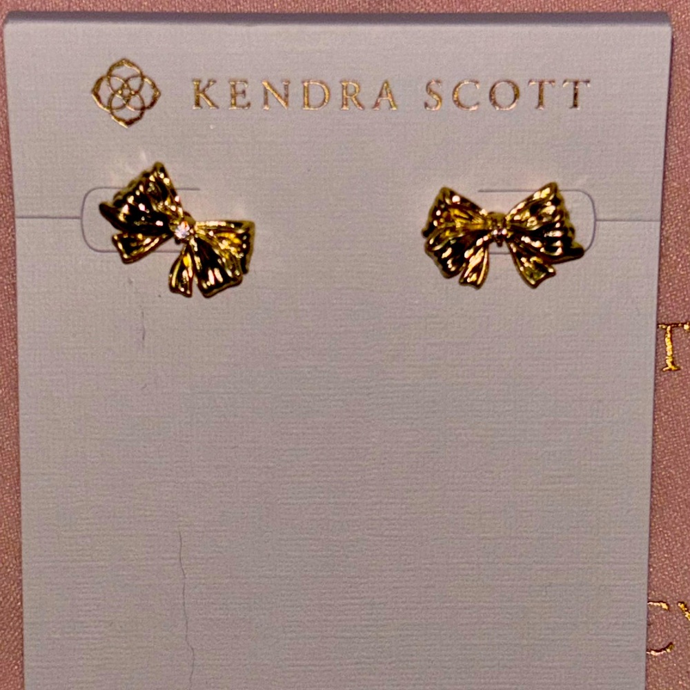 Kendra scott X Loveshackfancy bow earrings